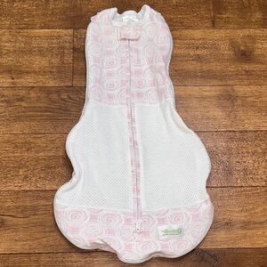 Woombie Grow With Me Air Swaddle Pink Baby Girl Convertible Sleep Sack 0-18mo